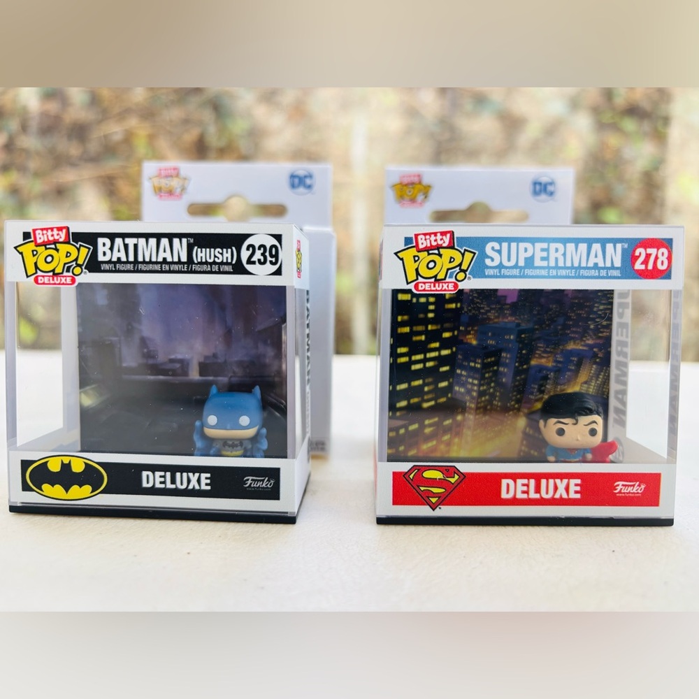 DC Bitty Pop! Deluxe Batman and Superman Figures